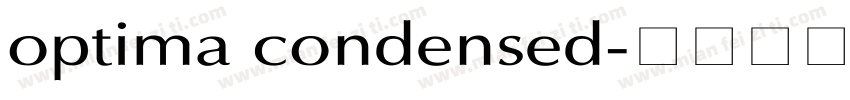 optima condensed字体转换